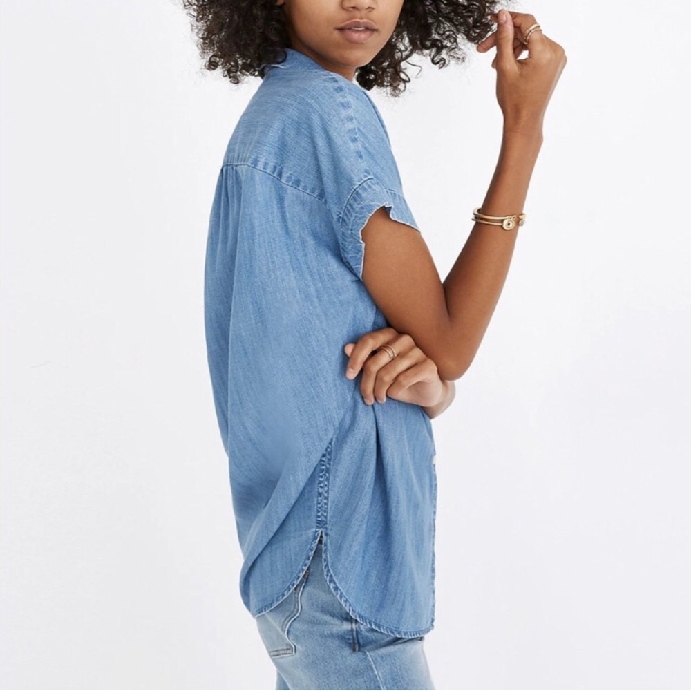 Madewell Blue Button Down Shirt - Picture 2 of 7